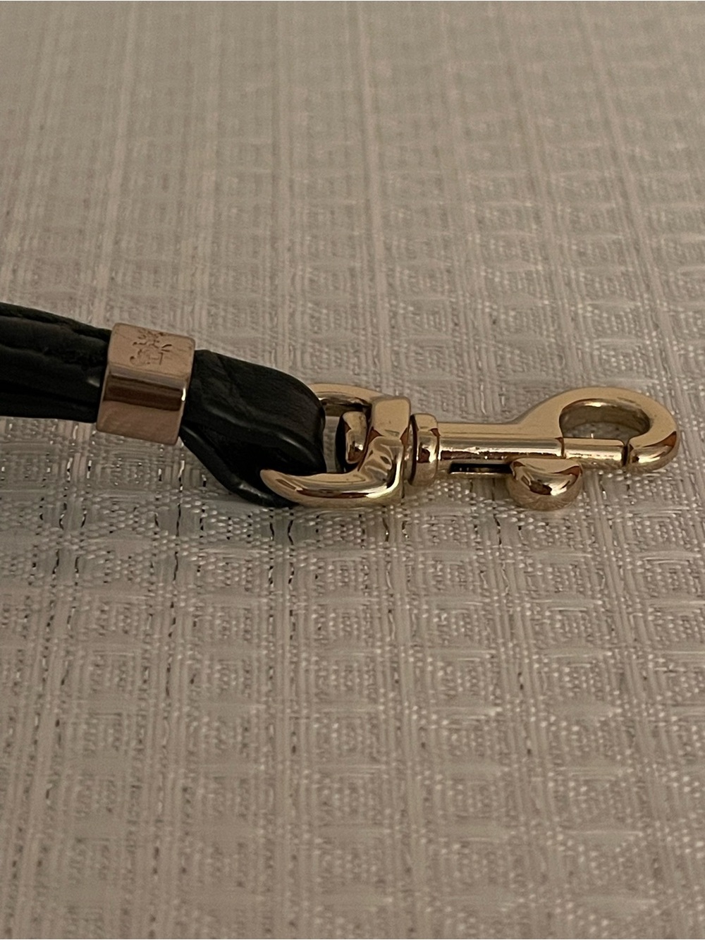 Coach Black Leather & Gold Hardware Wrist Strap Key Lanyard - EUC - Picture 6 of 8